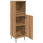 vidaXL Armoire de salle de bain chêne artisanal 30x30x100 cm