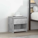 vidaXL Tables de chevet 2 Pièces Gris béton 40x30x39 cm Aggloméré