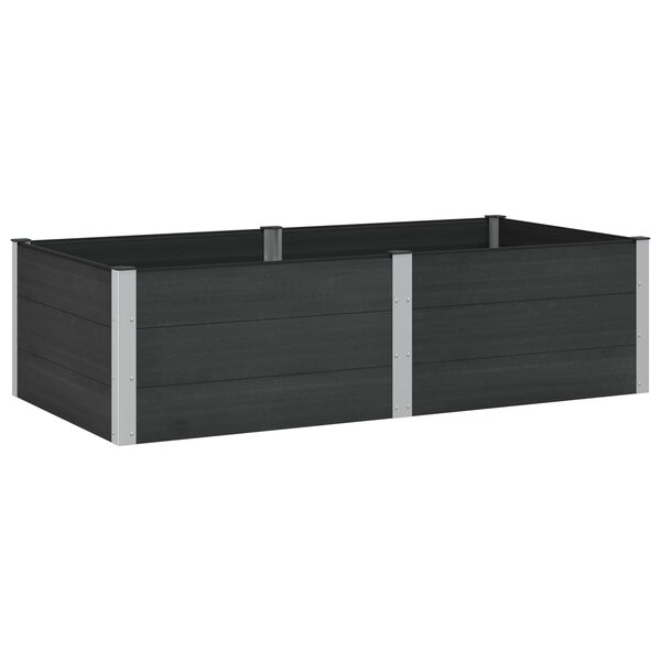 vidaXL Jardinière surélevée Noir 200 x 100 x 54 cm