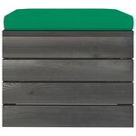 vidaXL Salon palette de jardin 2 Pièces avec coussins Bois de pin massif