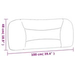 vidaXL Coussin de tête de lit taupe 100 cm tissu