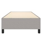 vidaXL Cadre de lit à ressorts gris clair 80x200 cm tissu