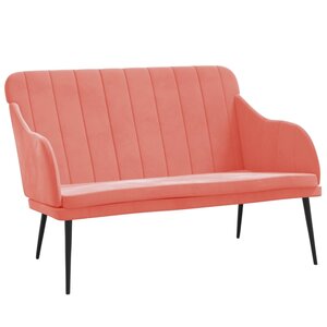 Banc banquette 110 x 76 x 80 cm velours rose 02_0010493