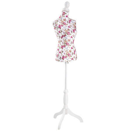 Tectake mannequin de couture - roses/blanc