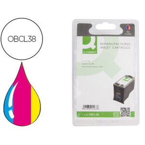 Q-Connect cartouche jet d'encre - compatible Canon CL-38 - pack 3 couleurs CMY - 312p