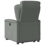 vidaXL Fauteuil inclinable de massage électrique Gris foncé Tissu