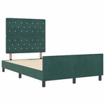vidaXL Cadre de lit avec tête de lit Vert foncé 120 x 190 cm Velours