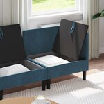 vidaXL Ensemble de meubles pour le salon 4 Pièces Bleu Velours