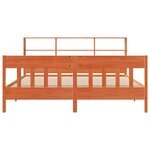 vidaXL Cadre de lit sans matelas cire marron 200x200cm bois pin massif