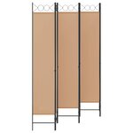 vidaXL Paravent à 6 panneaux Beige 240 x 220 cm Tissu