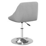 vidaXL Chaises pivotantes à manger lot de 6 Gris clair Velours