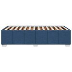 vidaXL Cadre de lit sans matelas bleu 90x200 cm tissu