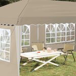 vidaXL Tente de fête pop-up 575 x 289 x 245 cm Crème