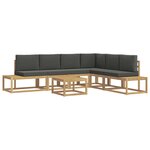 vidaXL Ensemble de canapés d'extérieur 5 Pièce Blanc et anthracite