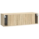 vidaXL Meuble TV mural Chêne Sonoma 98 x 31 x 30 cm Bois d'ingénierie