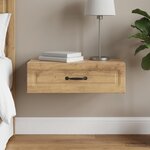 vidaXL Table d'appoint murale 59 x 34 5 x 17 cm Bois d'ingénierie