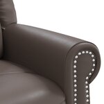 vidaXL Fauteuil inclinable électrique Marron brillant Similicuir