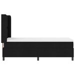 vidaXL Lit à ressorts avec matelas Noir 80 x 200 cm tissu
