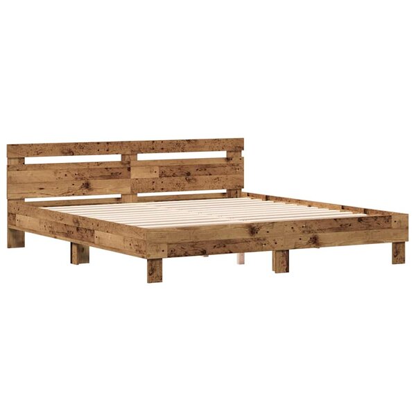 vidaXL Cadre de lit Bois Ancien 180 x 200 cm Bois d'ingénierie