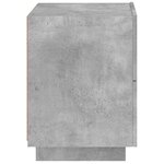 vidaXL Armoire de chevet et lumières LED gris béton bois d'ingénierie