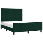 vidaXL Cadre de lit sans matelas vert foncé 140x190 cm velours