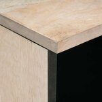 vidaXL Table de chevet Beige 50 x 33 x 60 cm bois de manguier massif