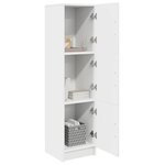 vidaXL Meuble de Rangement Blanc 31 5 x 32 x 124 cm Bois d'ingénierie