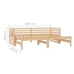 vidaXL Lit coulissant sans matelas 2x(90x200) cm