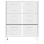 vidaXL Armoire à tiroirs Blanc 80x35x101 5 cm Acier