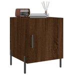 vidaXL Table de chevet chêne marron 40x40x50 cm bois d’ingénierie