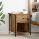 vidaXL Cabinet de chevet Bois ancien 40 x 42 x 50 cm Bois d'ingénierie