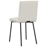 vidaXL Chaises à manger lot de 4 Crème Velours