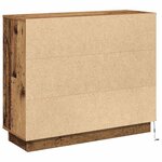 Buffet vidaXL avec LED  Bois Vieilli  90x32x75 cm  Bois Composite