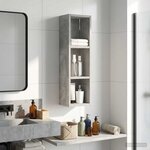 vidaXL Armoire murale de salle de bain Gris Béton 20 x 14 x 70 cm