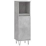 vidaXL Ensemble de meubles de salle de bain 3 Pièces gris béton
