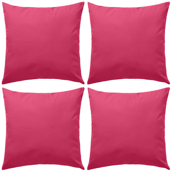 vidaXL Oreiller d'extérieur lot de 4 45 x 45 cm Rose