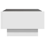 vidaXL Table basse avec LED blanc 50x50x30 cm bois d'ingénierie