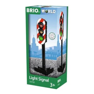 Brio World Feux Tricolores Lumineux - Accessoire pour circuit de train en bois et voiture - Ravensburger - Mixte des 3 ans - 33743