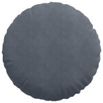 vidaXL Coussins de siège 2 Pièces Gris foncé Ø 40 x 13 cm Velours