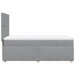 vidaXL Sommier à lattes de lit et matelas Gris clair 90x190 cm Tissu
