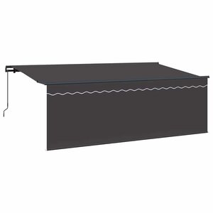 vidaXL Auvent Rétractable Anthracite 350 x 200 cm tissu