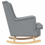 vidaXL Chaise à bascule Gris clair 62 x 80 x 85 cm tissu