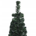 vidaXL Arbre de Noël artificiel mince et support 240 cm fibre optique