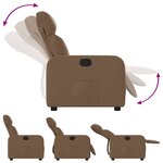 vidaXL Fauteuil inclinable Marron Tissu