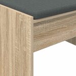vidaXL Banc d'entrée avec coussin Chêne Sonoma 63 x 38 x 40 cm