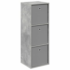 vidaXL Buffet avec tiroir Gris béton 35 x 32 x 99 5 cm