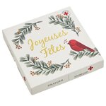 Lot de 6 cartes de voeux avec enveloppe  coffret croix-rouge joyeuses fêtes - or - draeger paris