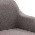 vidaXL Chaise pivotante à manger taupe tissu