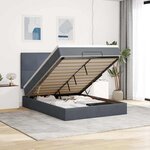 vidaXL Cadre de lit ottoman avec matelas gris foncé 140x200 cm velours