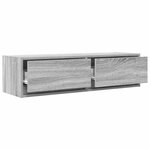 vidaXL Meuble TV Sonoma gris 100 x 31 x 25.5 cm Bois d'ingénierie